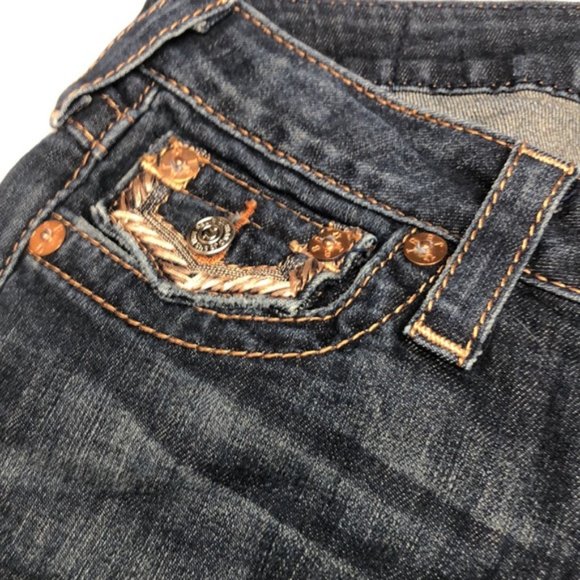LIKE NEW TRUE RELIGION STRAIGHT JEANS 24x30 MADE IN USA 🇺🇸 - Picture 7 of 10